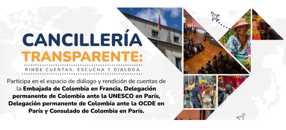 Participa en el espacio de diálogo y rendición de cuentas de la Embajada de Colombia en Francia el 4 de diciembre de 2025