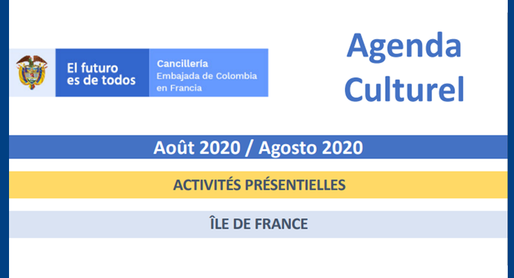 La Embajada de Colombia en Francia presenta la agenda cultural de agosto de 2020